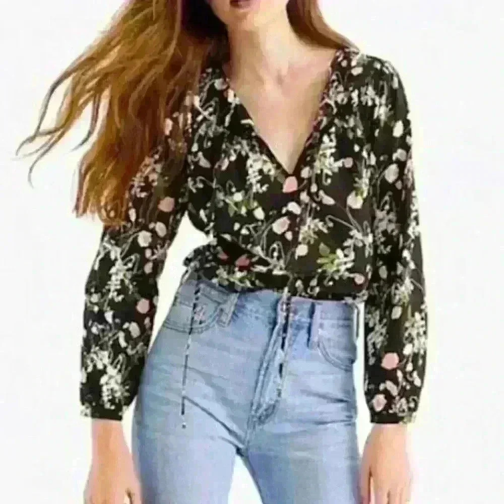 J.Crew Peasant‎ Top in Liberty of London Poppy Dream Size S